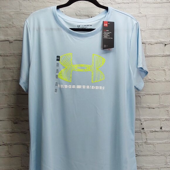 UNDER ARMOUR 'HEATGEAR' LOOSE FIT REFLECTIVE BACK GRAPHIC TEE - Picture 5 of 16